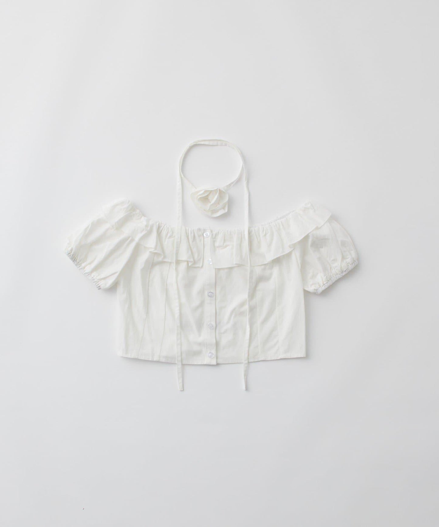 【mystic】[mline]玫瑰花頸帶襯衫