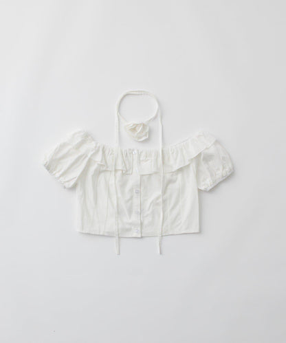 【mystic】[mline]玫瑰花頸帶襯衫