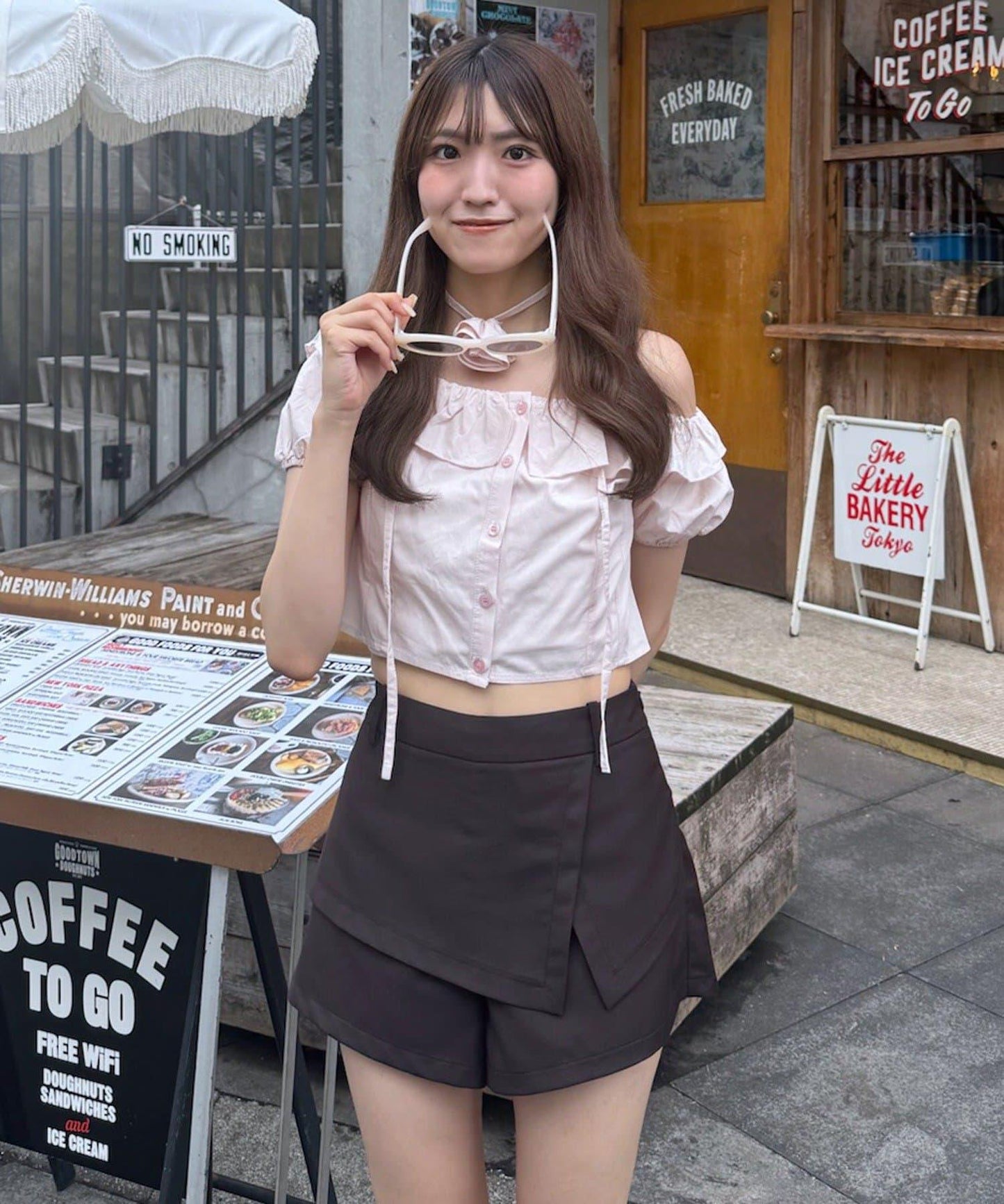 【mystic】[mline]玫瑰花頸帶襯衫