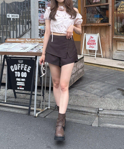 【mystic】[mline]玫瑰花頸帶襯衫