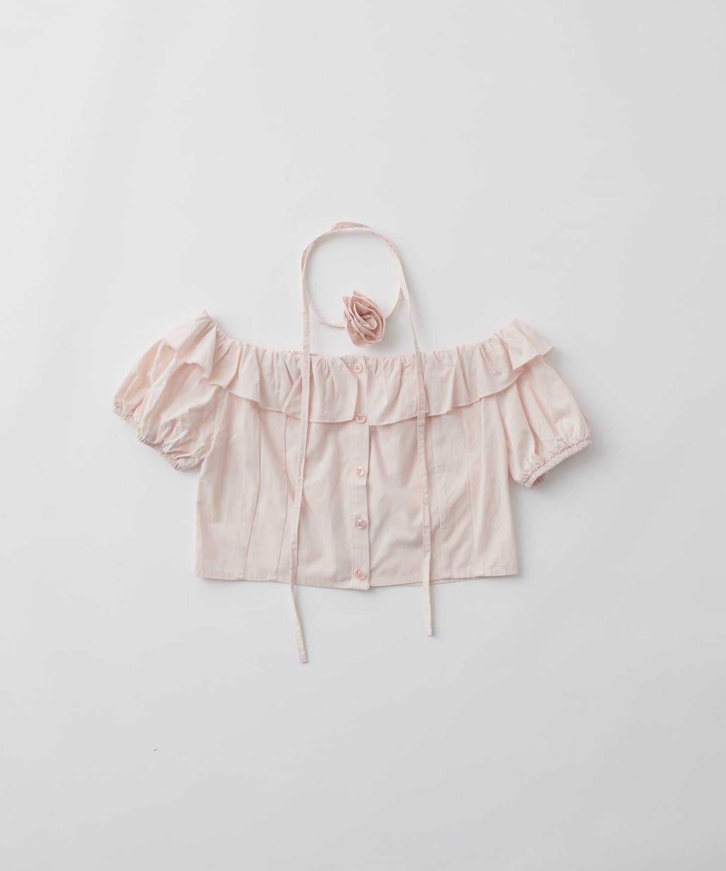 【mystic】[mline]玫瑰花頸帶襯衫