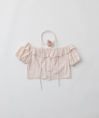 【mystic】[mline]玫瑰花頸帶襯衫