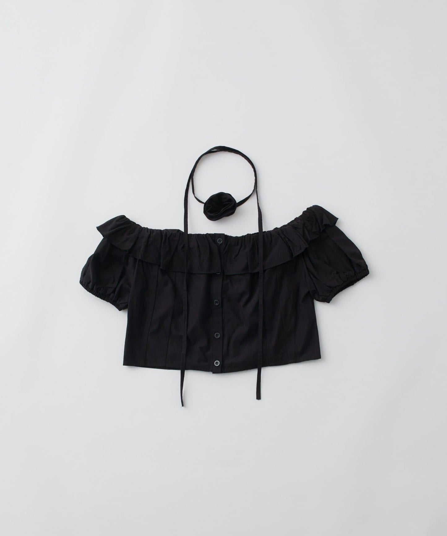 【mystic】[mline]玫瑰花頸帶襯衫