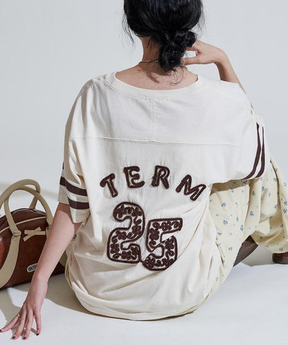 編繡數字印花T恤