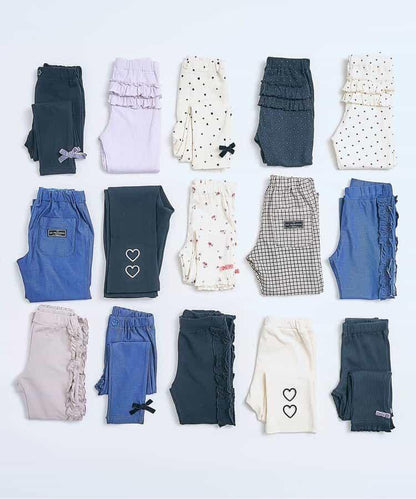 後褶邊緊身褲/7天風格褲 10分褲