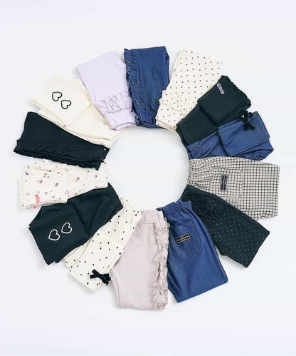 後褶邊緊身褲/7天風格褲 10分褲