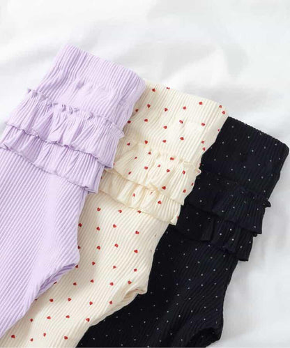 後褶邊緊身褲/7天風格褲 10分褲