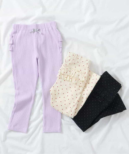 後褶邊緊身褲/7天風格褲 10分褲