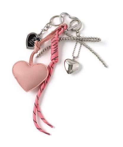 皮革心形掛繩吊墜