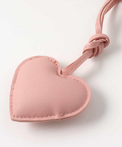 皮革心形掛繩吊墜
