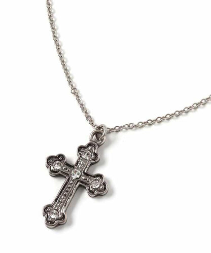 交叉圖案吊墜項鍊