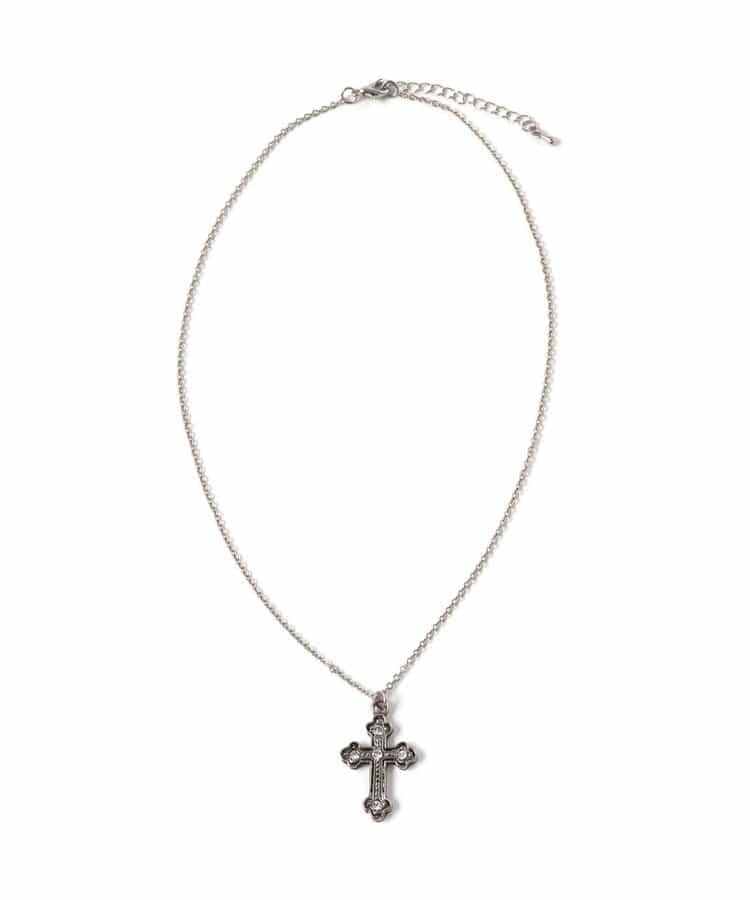 交叉圖案吊墜項鍊
