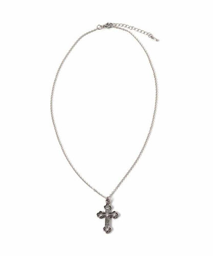 交叉圖案吊墜項鍊