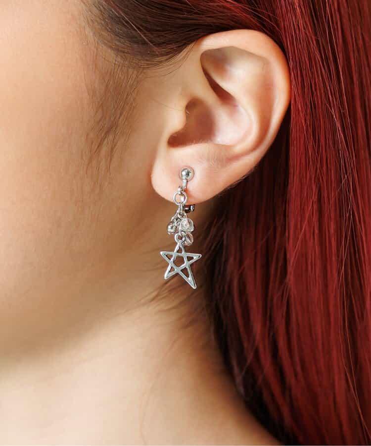 顆粒星星耳環