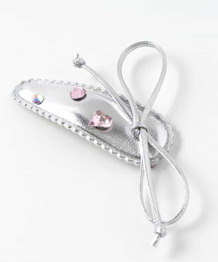 水鑽蝴蝶結髮夾2個裝