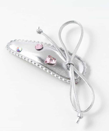水鑽蝴蝶結髮夾2個裝