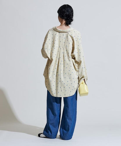 鄉村風格燈花圖案燈花布襯衫＜可搭配套裝＞