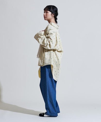 鄉村風格燈花圖案燈花布襯衫＜可搭配套裝＞