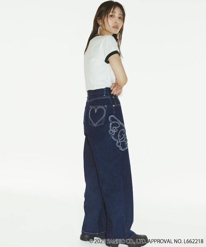 SANRIO 美樂蒂 庫洛米 撞色邊T恤