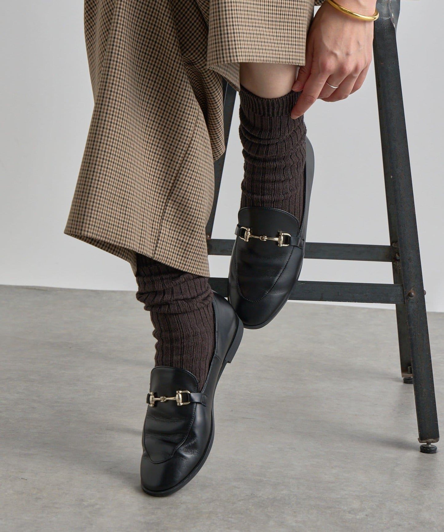 【時尚風格的腳部】棉質條紋襪