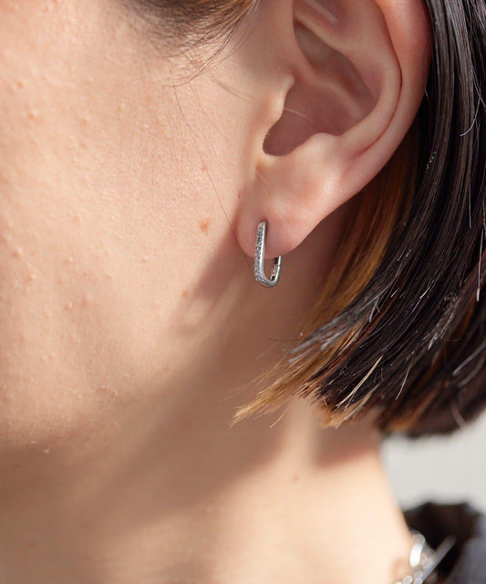 ear PAPILLONNER 水晶迷你耳圈耳環