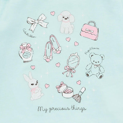 下襬波浪邊圖案長袖T恤