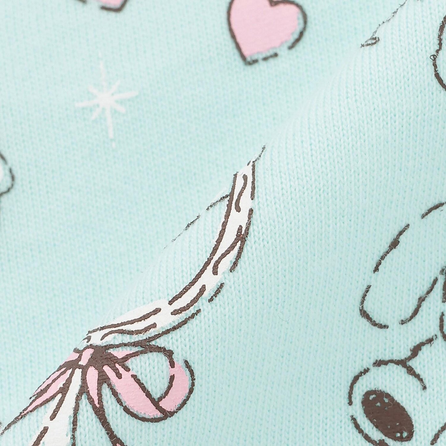 下襬波浪邊圖案長袖T恤