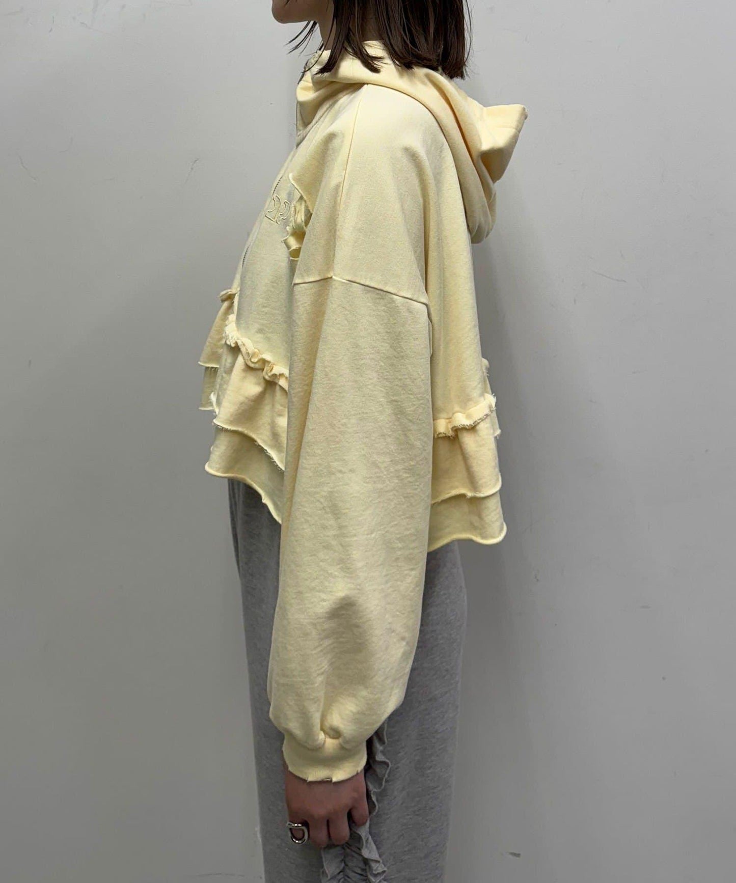 【Ciaopanic】CP標誌荷葉邊層疊破洞衛衣