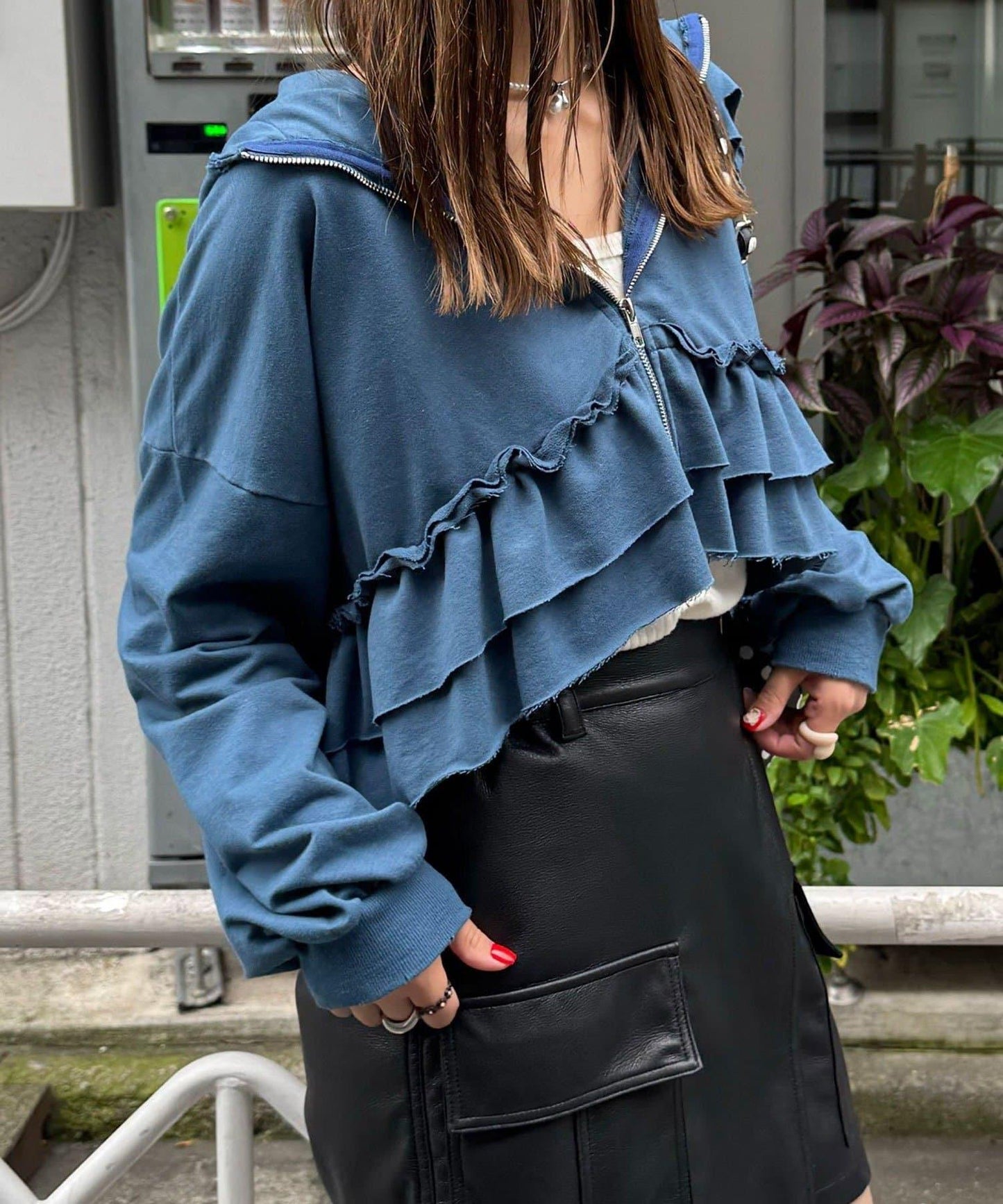 【Ciaopanic】CP標誌荷葉邊層疊破洞衛衣