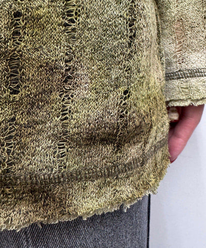 肩部開衩條紋印花連帽衫