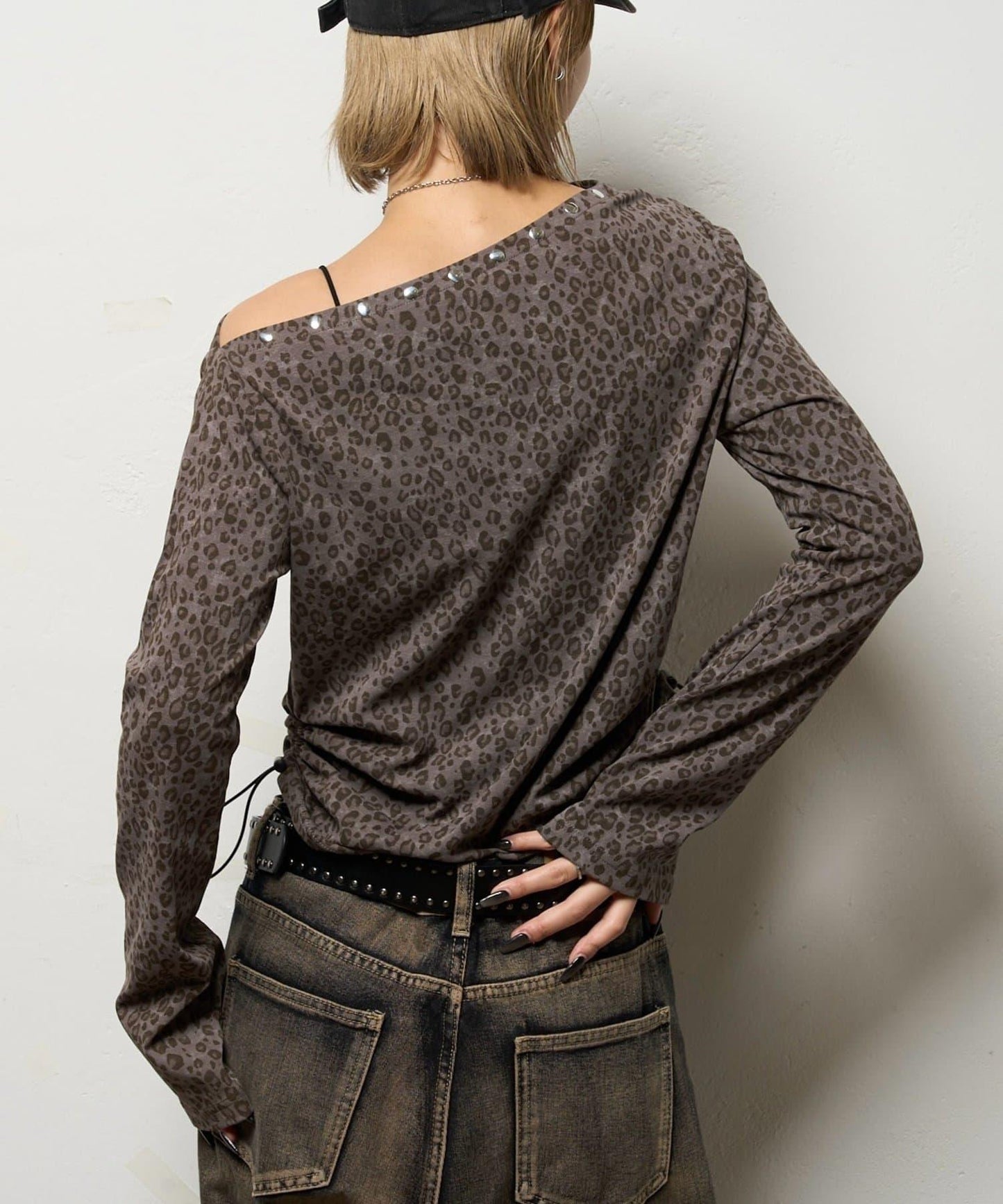 【AW】混搭鉚釘吊帶上衣