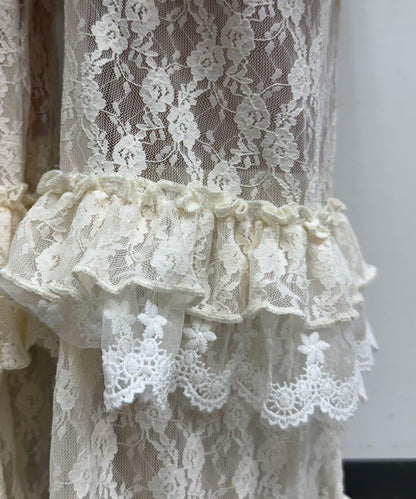 層疊蕾絲荷葉邊裙褲