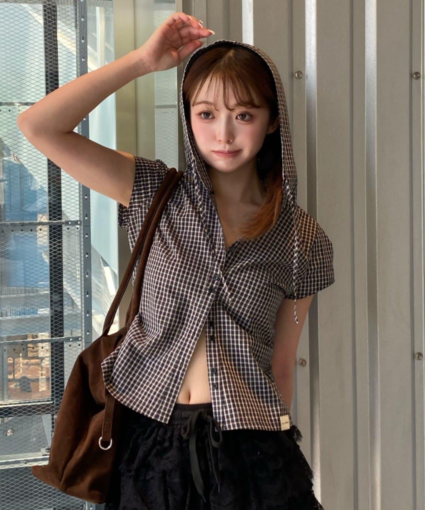 食品檢查緊身襯衫