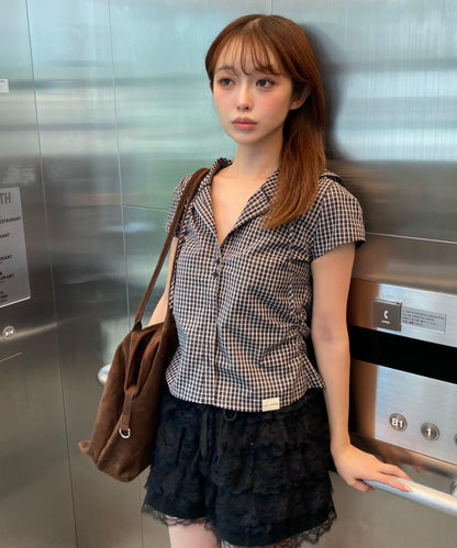 食品檢查緊身襯衫