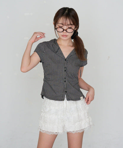 食品檢查緊身襯衫