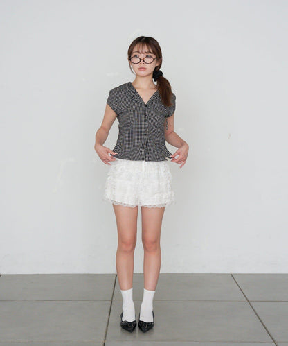 食品檢查緊身襯衫