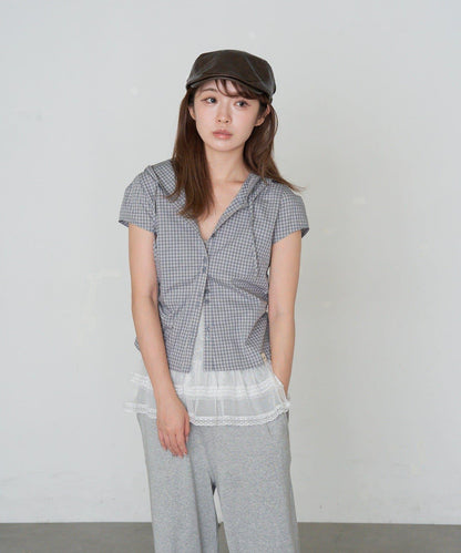 食品檢查緊身襯衫