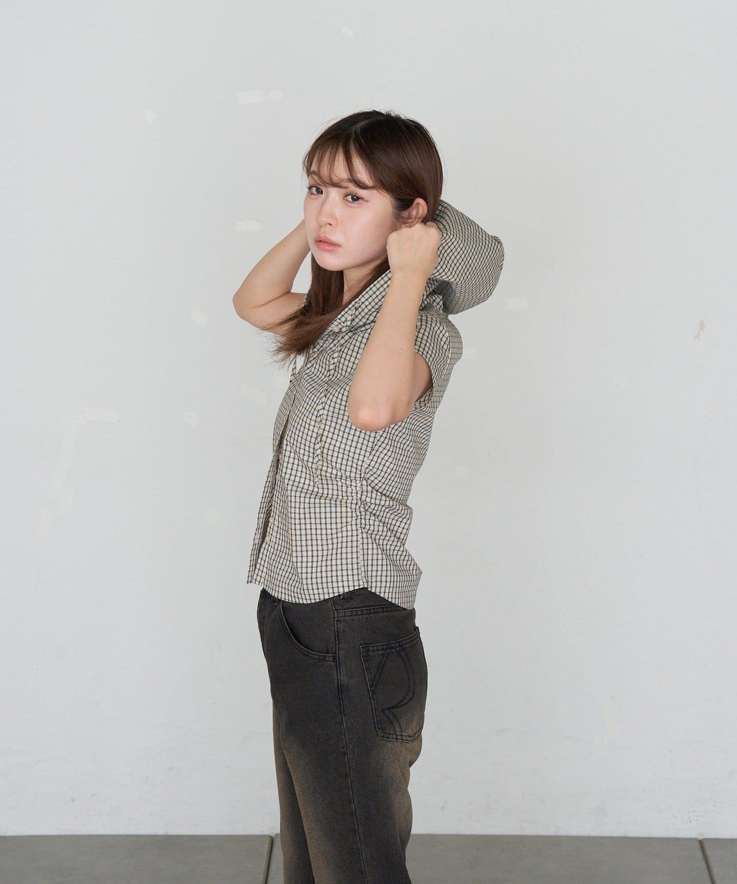 食品檢查緊身襯衫