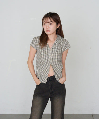 食品檢查緊身襯衫