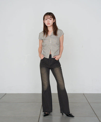 食品檢查緊身襯衫