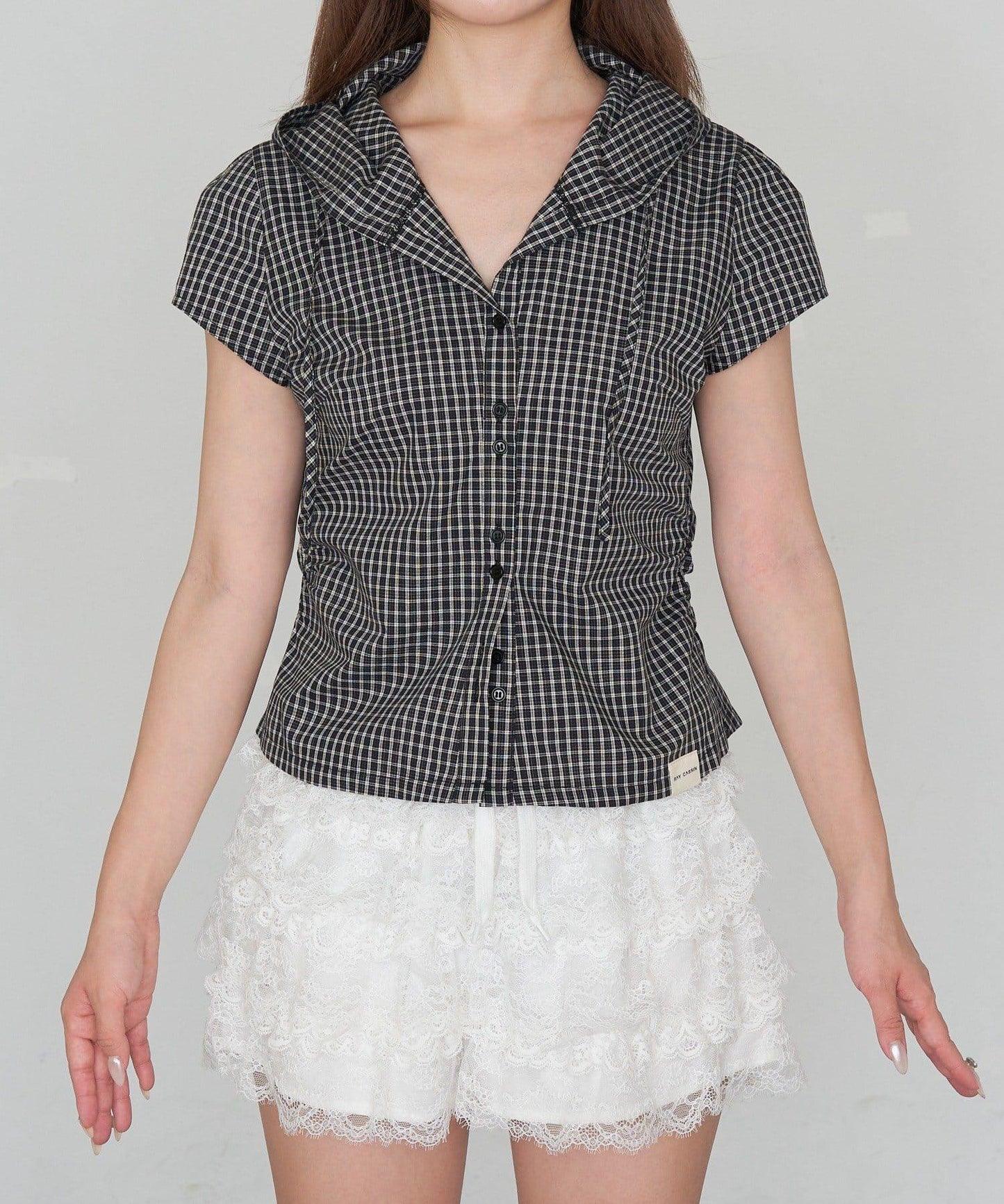 食品檢查緊身襯衫