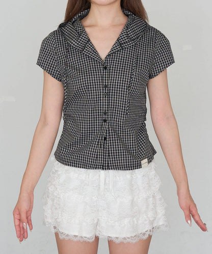 食品檢查緊身襯衫