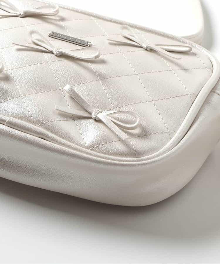 格紋絲帶小挎包