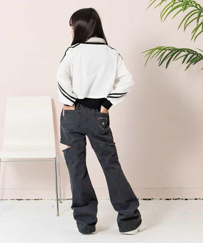 短款長袖T恤&背心套裝