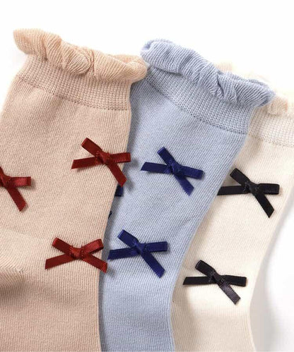 3P套裝 蝴蝶結襪