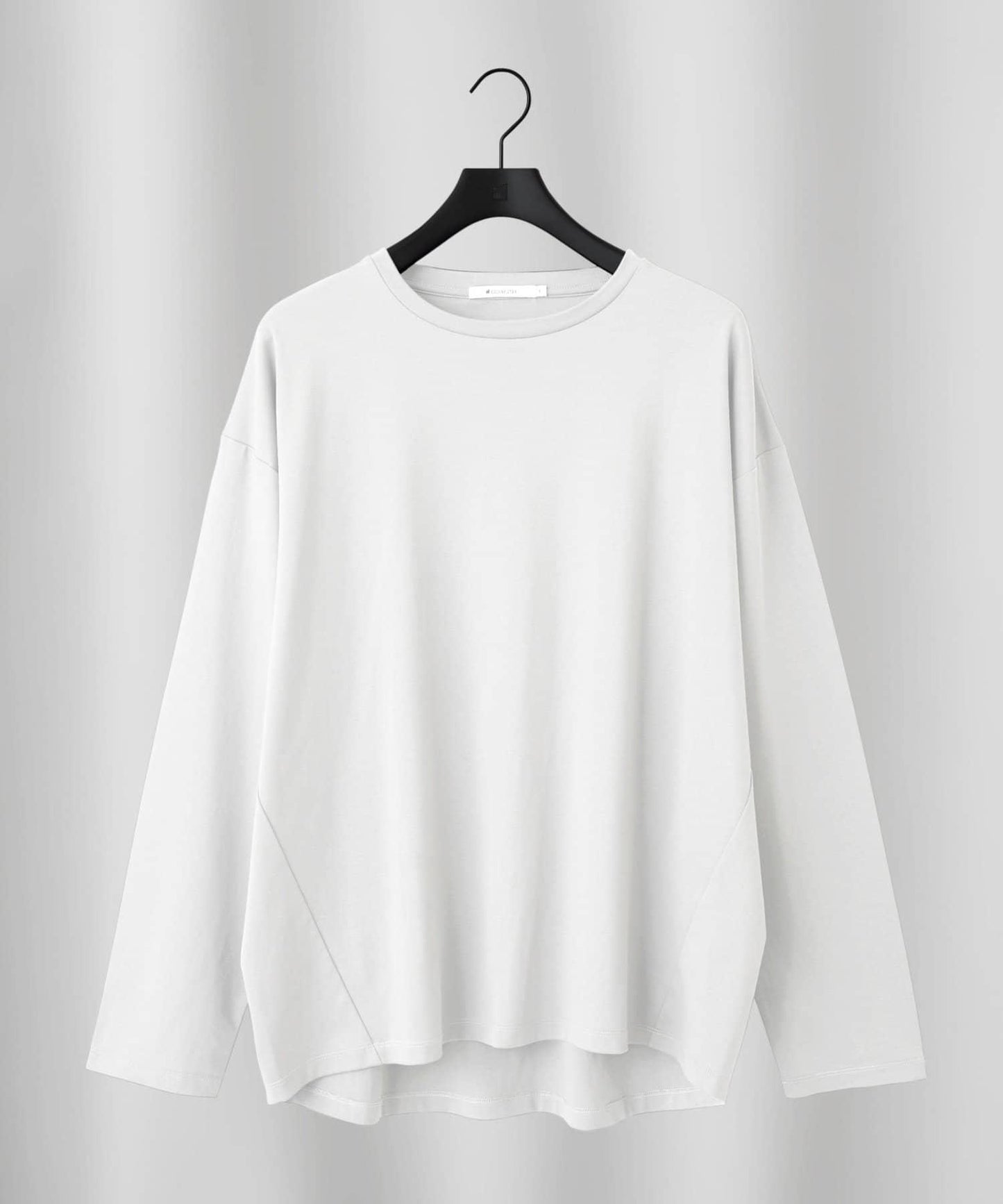 【AW】漸變棉圓弧下襬長袖T恤