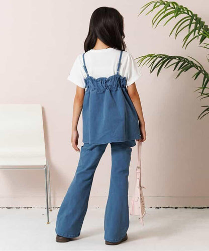 牛仔背心＆T恤套裝