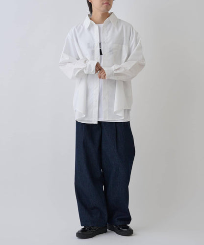 【AW/可成套搭配】雙褶直筒牛仔休閒褲