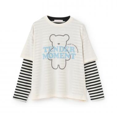 【7days】【吸水速幹／清爽】寬鬆短袖T恤+長袖T恤套裝