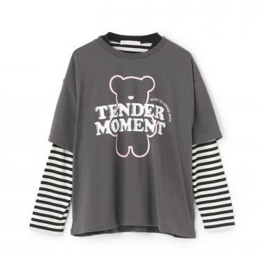 【7days】【吸水速幹／清爽】寬鬆短袖T恤+長袖T恤套裝